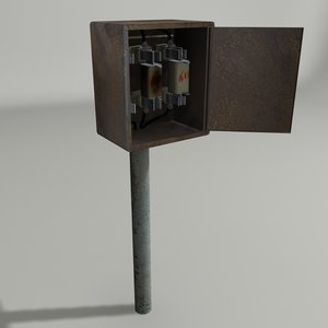 old electricity box 3d model