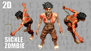 Zombie Man with Sickle