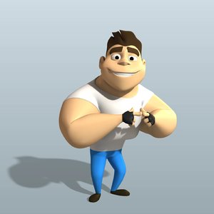 3d fully rigged toon model