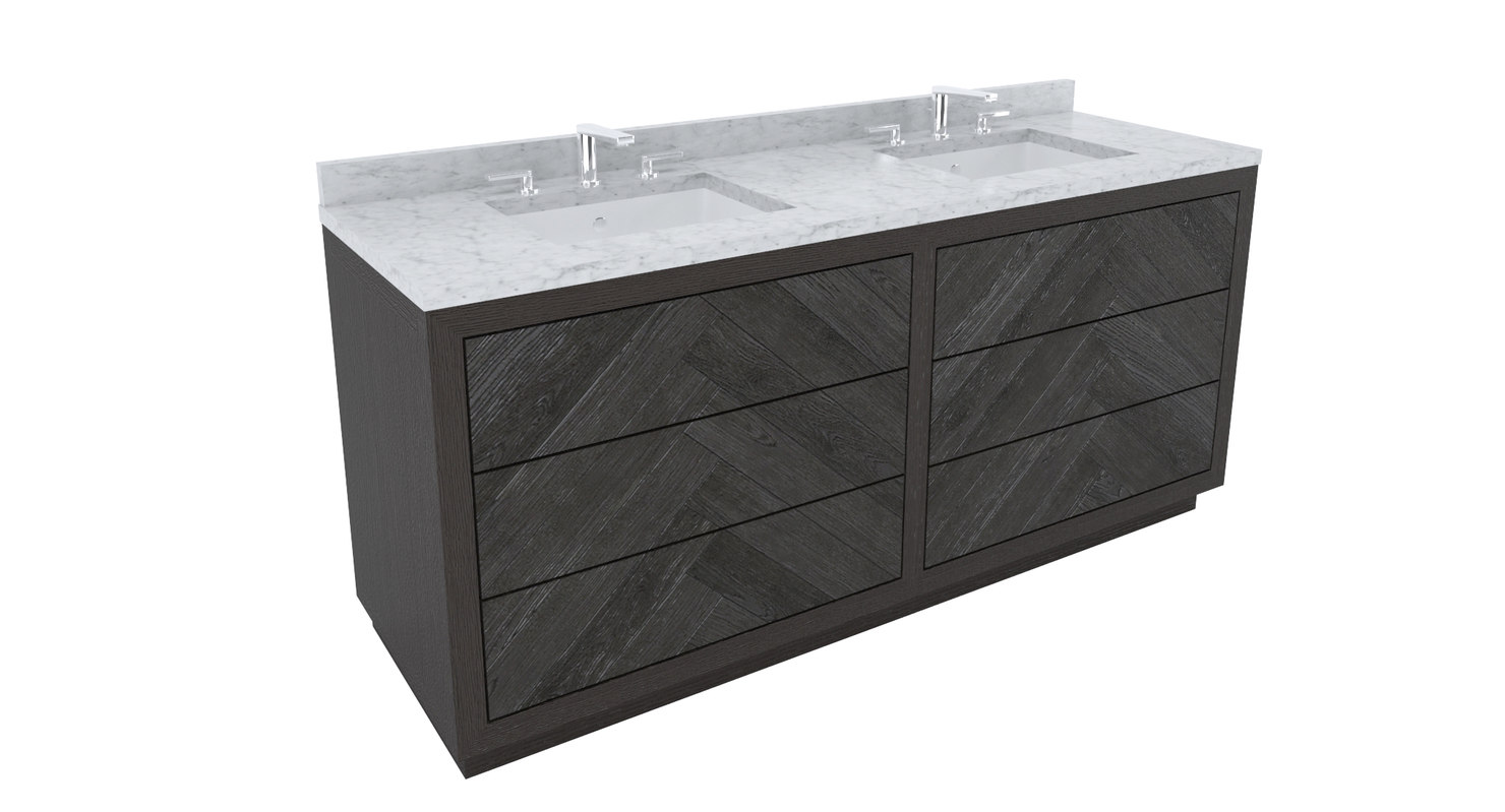 restoration hardware herringbone vanity 3d max