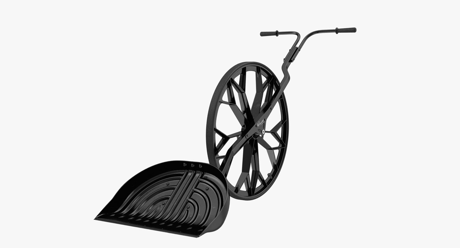 3d wheeled snow shovel wolf model