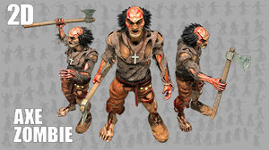 2D Axe Man Zombie
