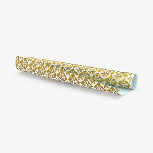 wrapping paper rolls gold 3d max