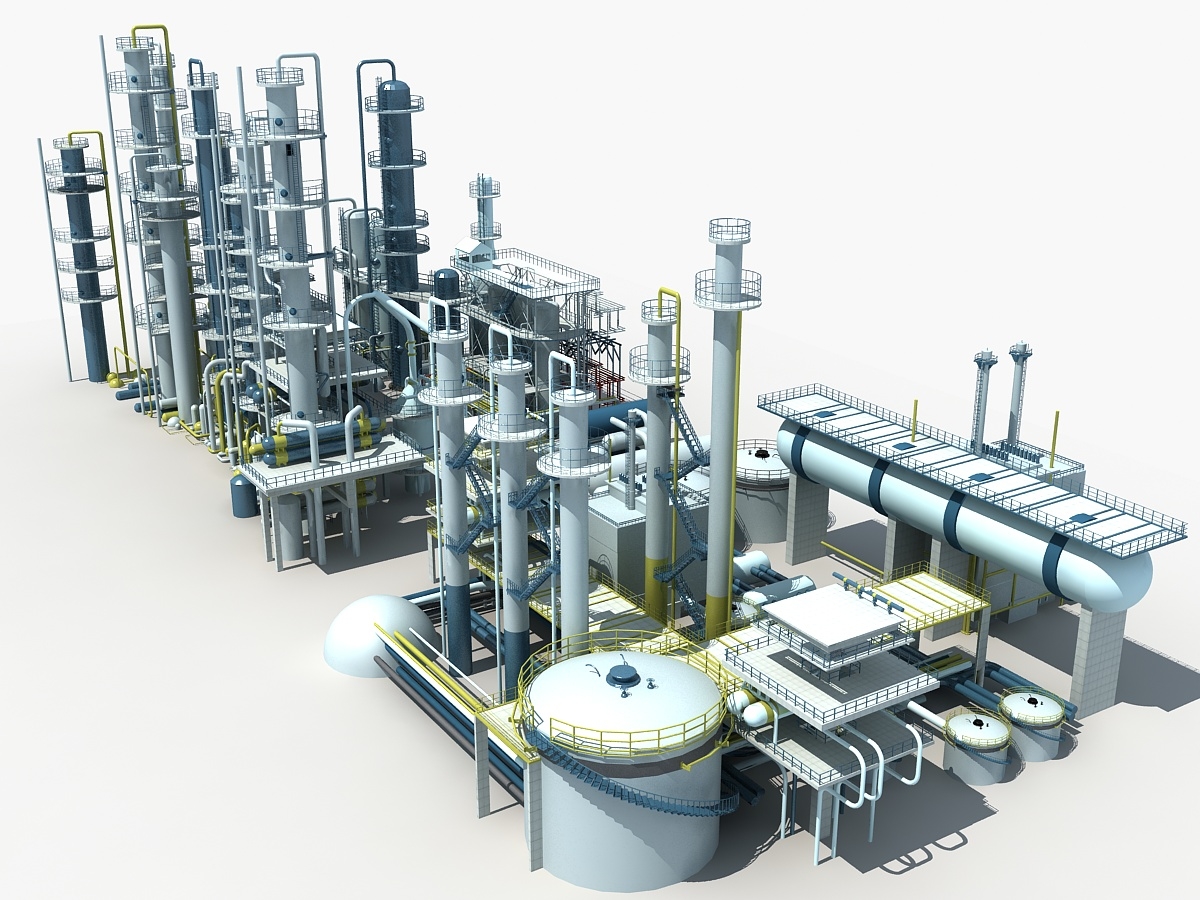 refinery unit 3d model