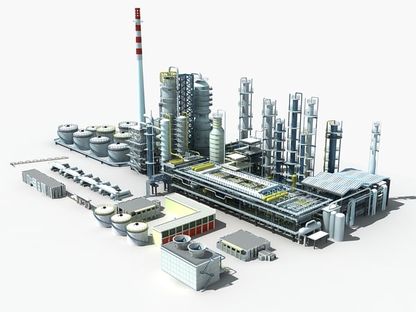 refinery unit 3d max