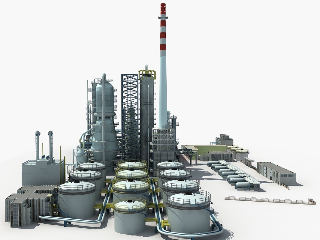 refinery unit 3d max