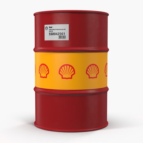 3d model of oil barrel shell