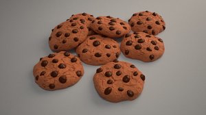 chip cookie 3d model