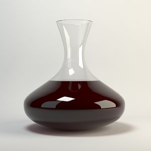 glass carafe - wine 3d obj