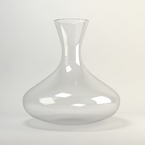 3d glass carafe - wine model