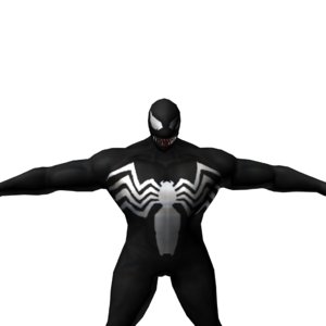 3d obj venom marvel spider-man