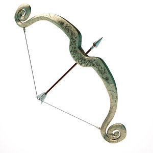 cupid bow arrow 3d model