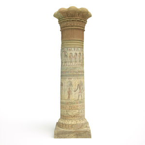 3d model ancient egyptian pillar