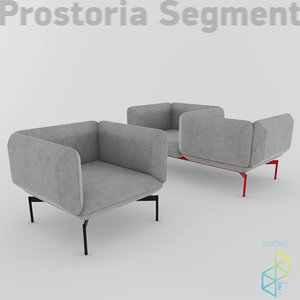 segment sofa armchair 3d model