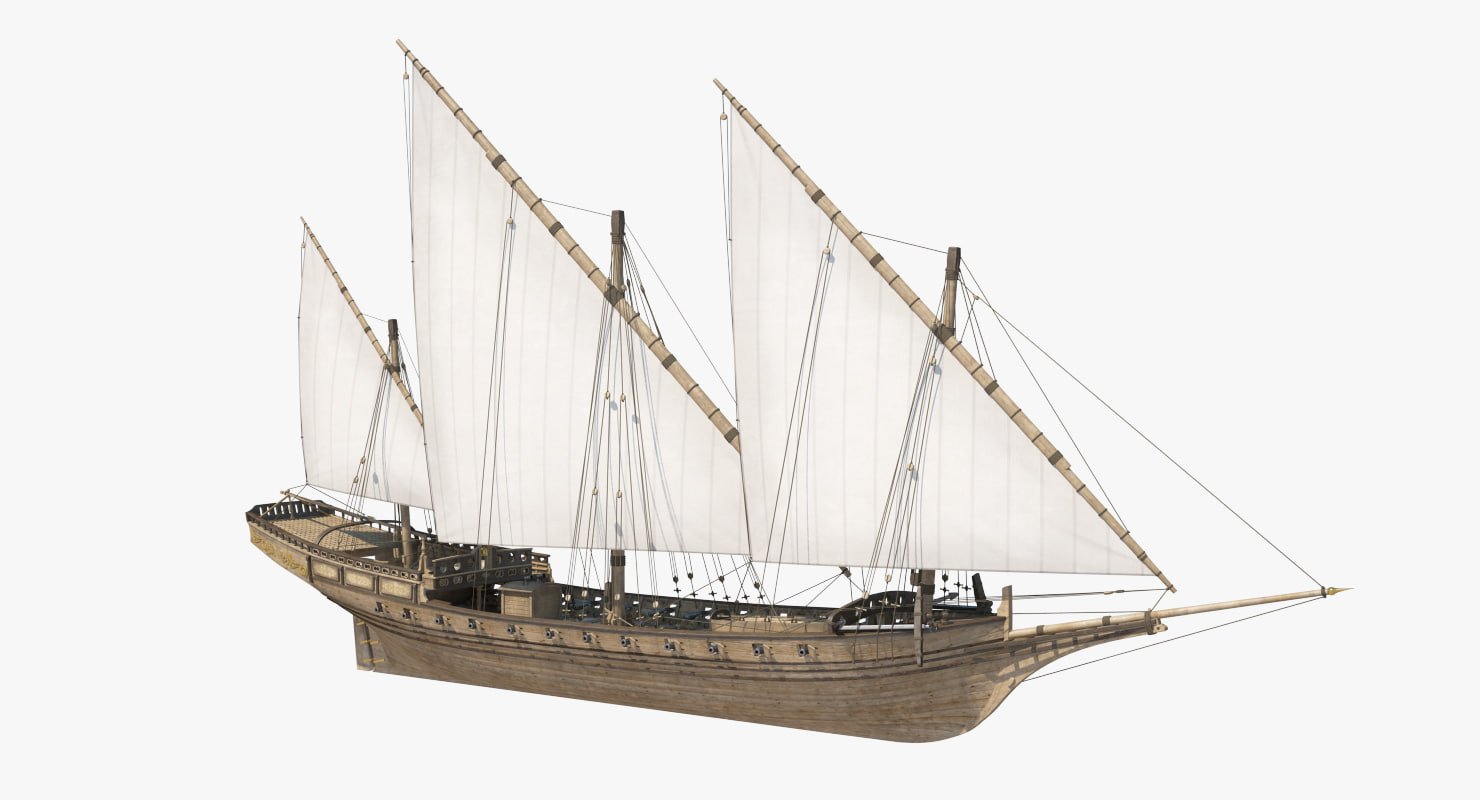 xebec sailing ship 3d max