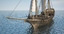 xebec sailing ship 3d max