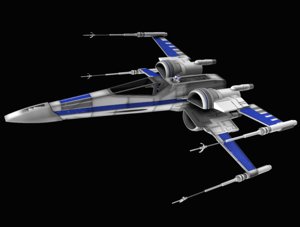 x-wing star wars 3d x