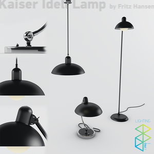 kaiser idell lamps 3d model