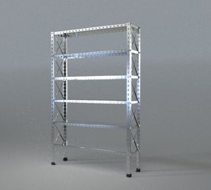 metal shelf obj