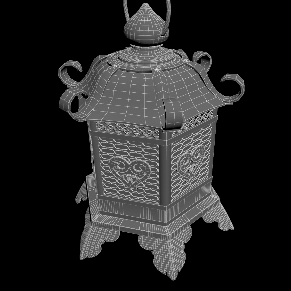 岁日本灯笼3d模型