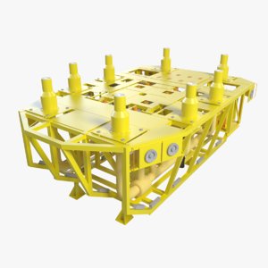 3d model subsea template manifold