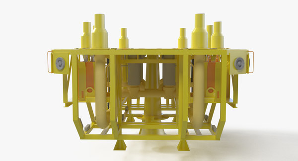 3d model subsea template manifold