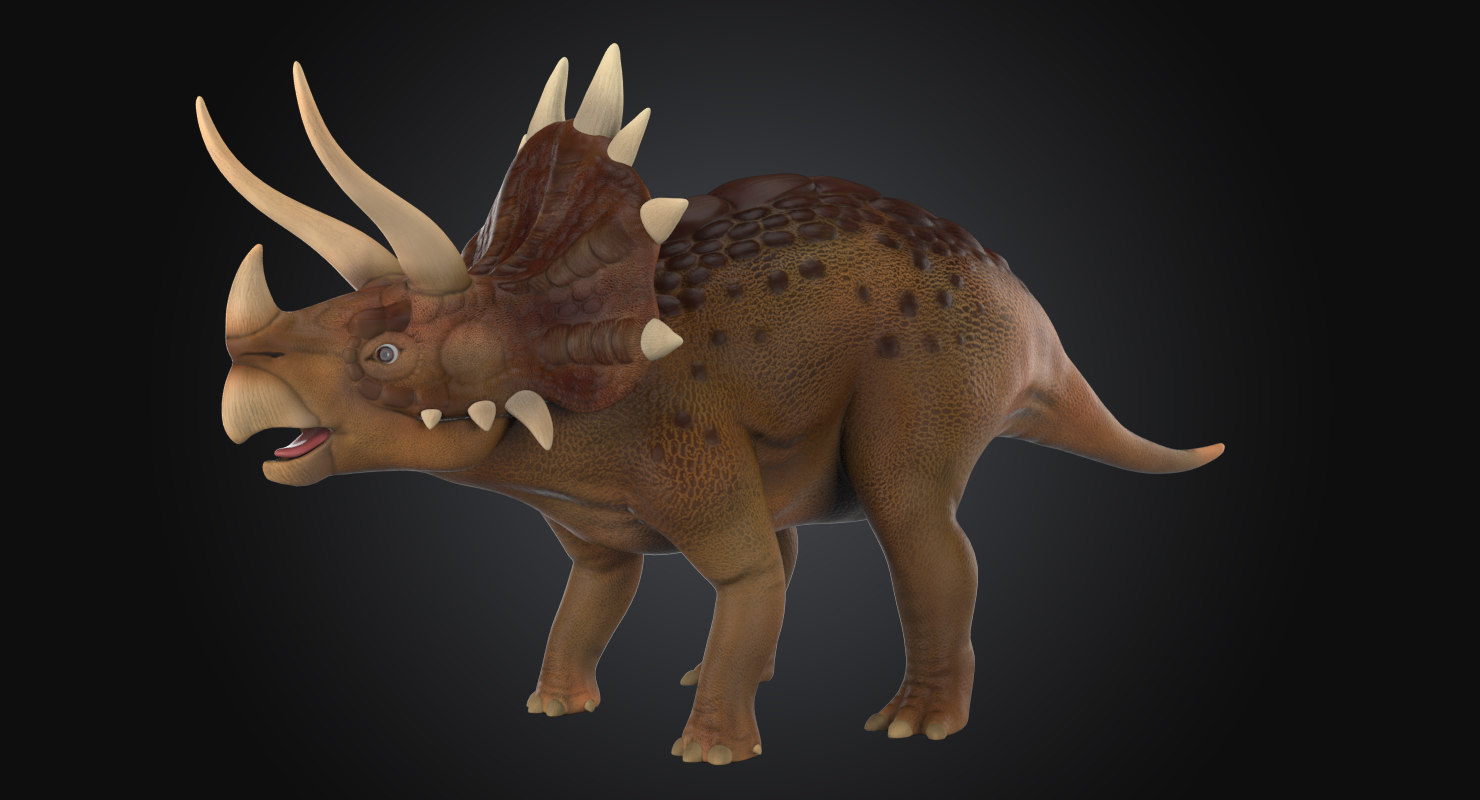 dinosaur triceratops cartoon 3d max