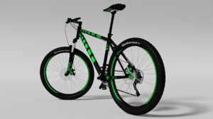 bicycle cross-country 3d obj