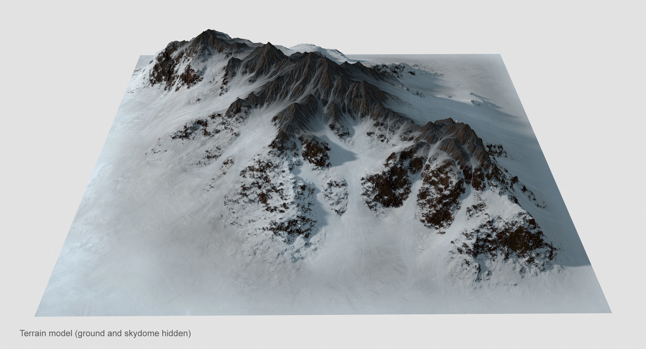 地形雪山景观233d模型