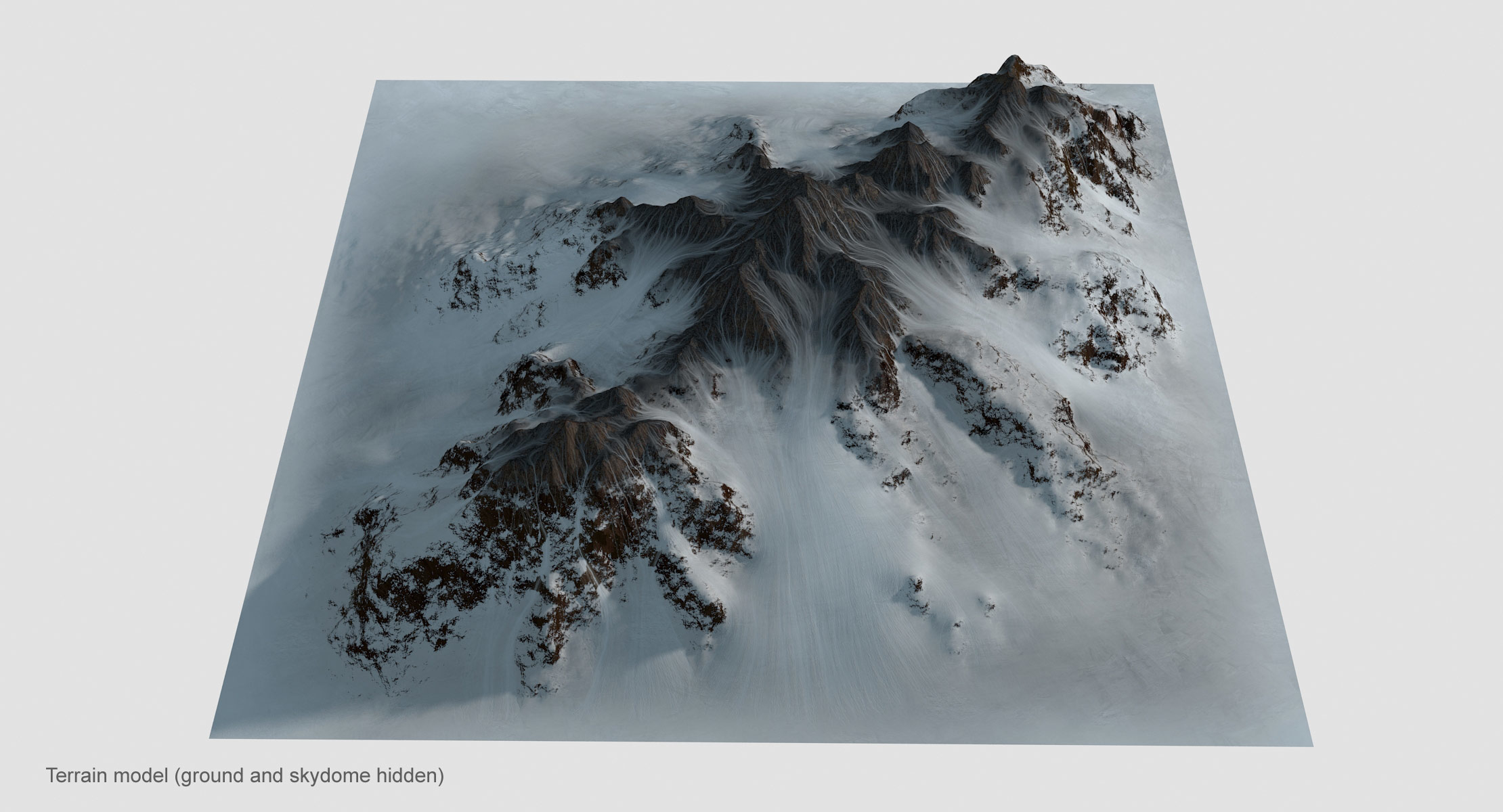 地形雪山景观233d模型