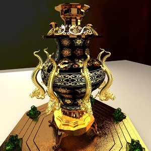 3d chinese bronze model