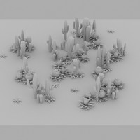 3d model cactus forest