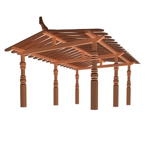 free wooden shed protection 3d model