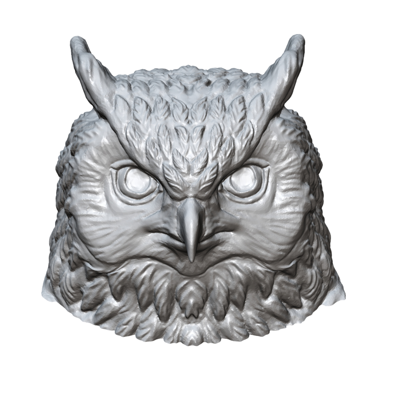 owl sculpture print 3d model