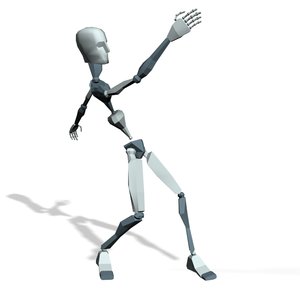 Action hero hand slash attack