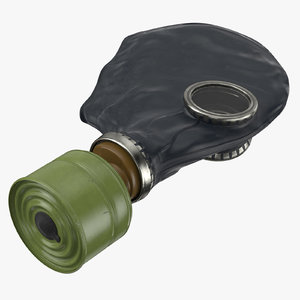 3d gas mask laying model