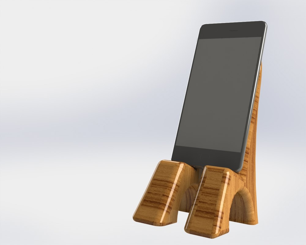 solidworks wooden phone stand 3ds
