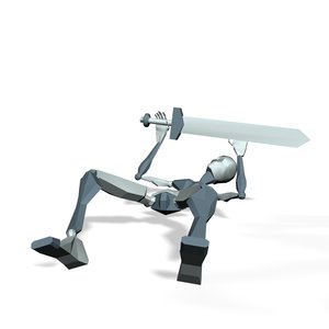 Action hero warrior push defend