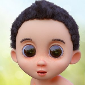 cute baby rig character blend