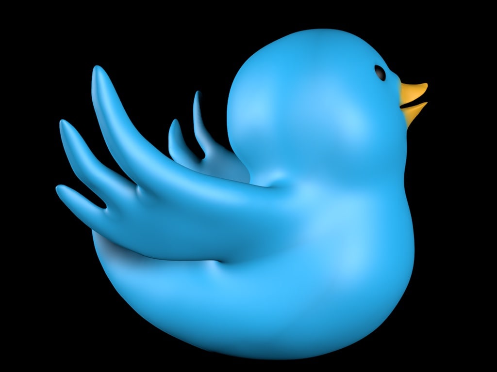  3d  twitter  bird model 