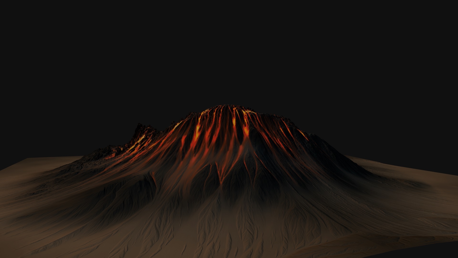 火山3d模型
