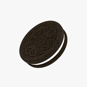 realistic oreo cookie 3d model