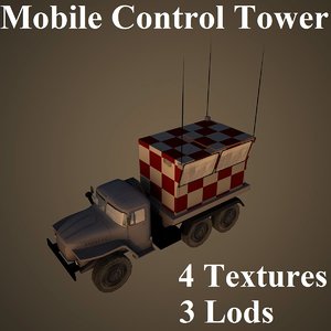 mobile control tower 3d model