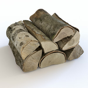 3d photoreal wood logs