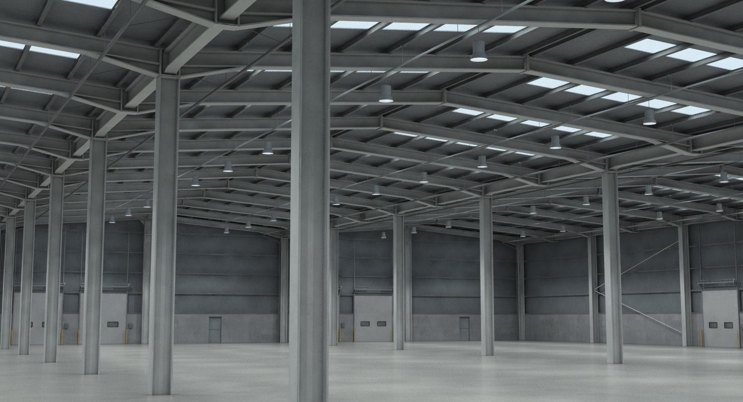 warehouse metal 3d obj