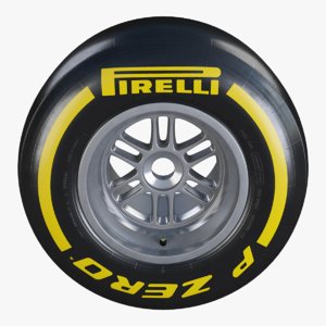 formula1 wheel pirelli pzero 3d model