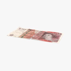 50-pound-note-torn 3d max