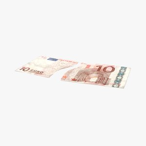 10 euro bill 3d model