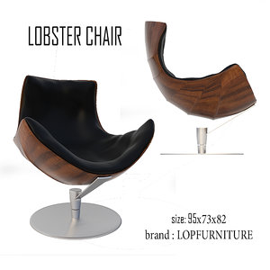 3d lobster chair model