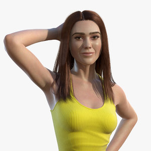 3d model rigged woman